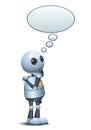 Little robot design thought bubble Royalty Free Stock Photo