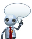 Little robot design thought bubble Royalty Free Stock Photo