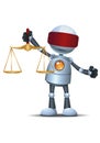 Little robot hold justice scale