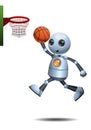 Little robot play basket ball