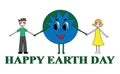 Illustration of a Happy Earth Day Royalty Free Stock Photo