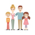 Illustration of Happy family characters