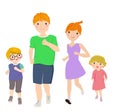 Happy family running Royalty Free Stock Photo