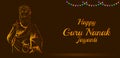 Happy Gurpurab, Guru Nanak Jayanti festival of Sikh celebration background