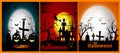 Happy Halloween banner set