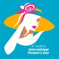 Happy International Womens Day 8th March greetings background