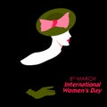 Happy International Womens Day 8th March greetings background