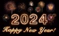 Happy New Year 2024 With Fireworks