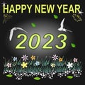 That is the illustration of Happy new year 2023 whic is looking so attractive