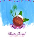 Happy Pongal festival of Tamil Nadu India background Royalty Free Stock Photo