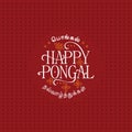 Illustration of Happy Pongal Holiday Harvest Festival of Tamil Nadu South India brown background