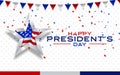 Illustration Of happy Presidents Day Background. Vector illustration Royalty Free Stock Photo