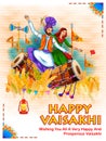 Happy Vaisakhi Punjabi spring harvest festival of Sikh celebration background Royalty Free Stock Photo