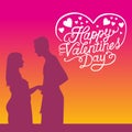 Happy valentine day vector