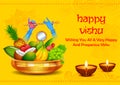 Happy Vishu new year Hindu festival celebrated in the Indian state of Kerala