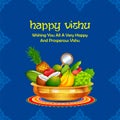 Happy Vishu new year Hindu festival celebrated in the Indian state of Kerala Royalty Free Stock Photo