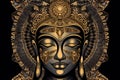 Harlem buddha head renaissance art style, abstract, religion