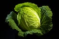 illustration of a head of cabbage on the table. Generative AI