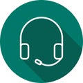 Illustration Headphones Icon For Personal And Commercial Use.