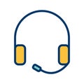 Illustration Headphones Icon For Personal And Commercial Use.