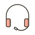 Illustration Headphones Icon For Personal And Commercial Use.