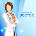 Healthcare and Medical background showing gratitude and saying Thank you Doctor for their Support during emergency and