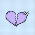 Illustration of heart broken icon