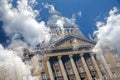 Historical building with beautiful, bright clouds in the city Budapest Royalty Free Stock Photo