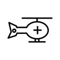 Illustration Helicopter Icon For Personal And Commercial Use.