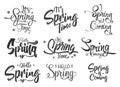 Hello Spring hand Lettering set