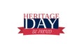 Illustration of heritage day be proud text on white background, copy space Royalty Free Stock Photo