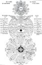 illustration hermetic alchemical scheme of the rosicrucians of the wheel of nature