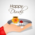 Illustration of hindu festival Diwali background