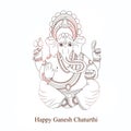 Illustration of Hindu festival Ganesh Chaturthi Background Royalty Free Stock Photo