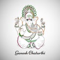 Illustration of Hindu festival Ganesh Chaturthi Background Royalty Free Stock Photo