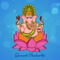 Illustration of Hindu festival Ganesh Chaturthi Background Royalty Free Stock Photo