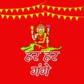 Illustration of Hindu festival Ganga Dussehra background