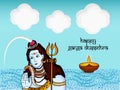 Illustration of Hindu festival Ganga Dussehra background