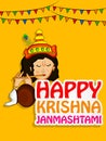 Illustration of Hindu festival Janmashtami