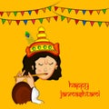 Illustration of Hindu festival Janmashtami