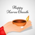 Illustration of Hindu Festival Karva Chauth background