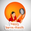 Illustration of Hindu Festival Karva Chauth background