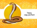 Illustration of hindu festival Naag Panchami background