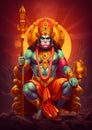 Illustration of Hindu god Hanuman