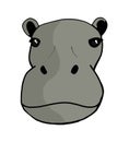 Illustration of a Hippopotamus\' Face
