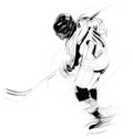 Illustration: hockey player Royalty Free Stock Photo