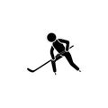 Illustration. Hockey player icon