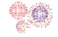 Illustration holiday fireworks on white background.