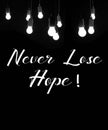 Illustration of Hope expression `Never lose Hope`.