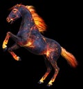 Fire, Flaming, Horse Rearing, Isolated Royalty Free Stock Photo